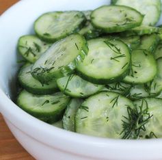 Sweet-and-Sour Cucumbers With Fresh Dill