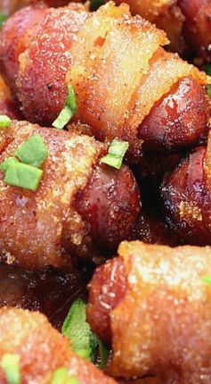 Sweet and Spicy Bacon Wrapped Little Smokies