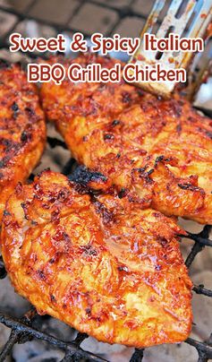 Sweet and Spicy Italian BBQ Grilled Chicken