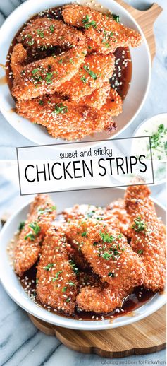 Sweet and Sticky Chicken Strips