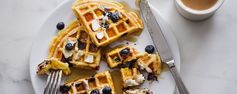 Sweet Corn & Blueberry Waffles