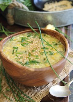 Sweet corn egg drop soup