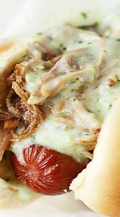 Sweet Pork & Tomatillo Ranch Hot Dogs