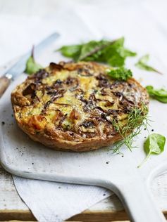 Sweet potato & blue cheese frittata