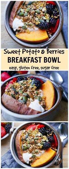 Sweet Potato and Berries Breakfast Bowl