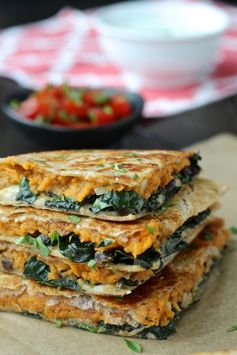 Sweet Potato and Kale Quesadillas