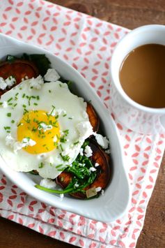 Sweet Potato and Spinach Breakfast Bowl