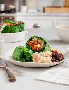 Sweet Potato Collard Green Burritos