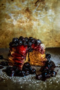 Sweet Potato Pancakes with Spiced Blueberry Sauce