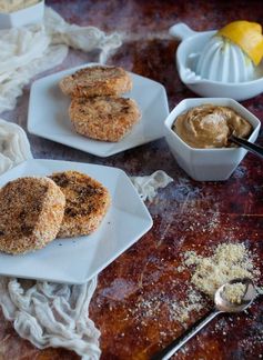 Sweet Potato Patties with Lemon Tahini Dipping Sauce