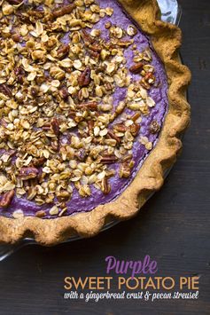 Sweet Potato Pie With A Gingerbread Crust and Pecan Streusel