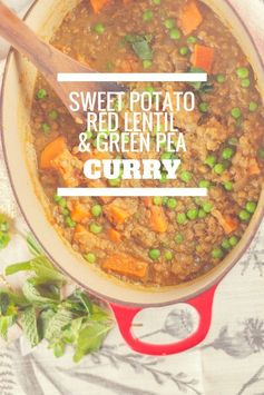 Sweet Potato, Red Lentil, and Green Pea Curry