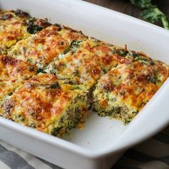 Sweet Potato, Sausage and Kale Breakfast Casserole