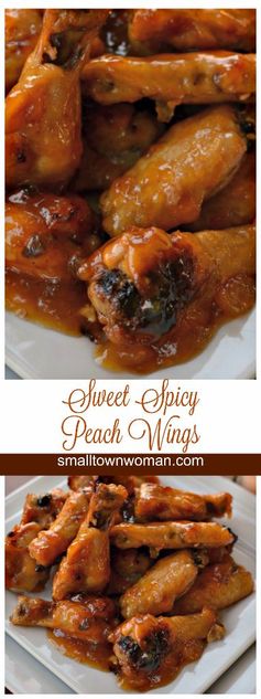 Sweet Spicy Peach Wings