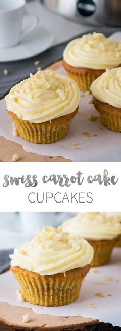 Swiss Carrot Cake Cupcakes