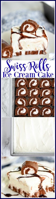 Swiss Rolls Ice Cream Cake