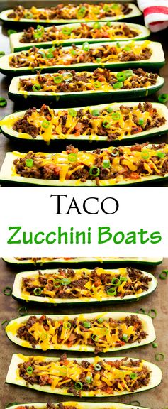 Taco Stuffed Zucchini Boats