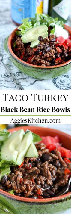 Taco Turkey & Black Bean Rice Bowls