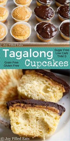 Tagalong Cupcakes – Low Carb, Sugar Free, THM S