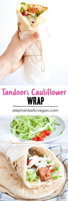 Tandoori Cauliflower Wrap with Basil Cream Sauce