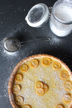 Tangy Meyer Lemon Tart with Cardamom