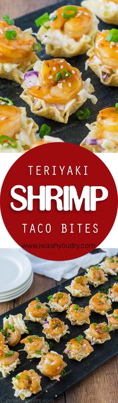 Teriyaki Shrimp Taco Bites