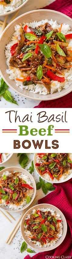 Thai Basil Beef Bowls