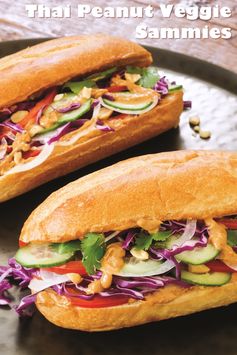 Thai Peanut Veggie Sandwiches