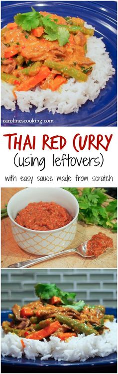 Thai red curry (using leftovers