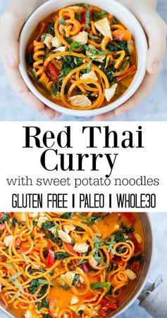 Thai Red Curry with Sweet Potato Noodles