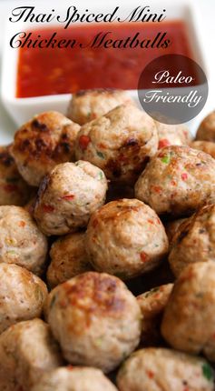 Thai Spiced Mini Chicken Meatballs