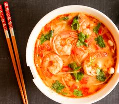 Thai Tom Yum Soup with Shrimps