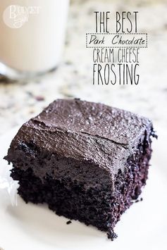 The BEST Dark Chocolate Cream Cheese Frosting