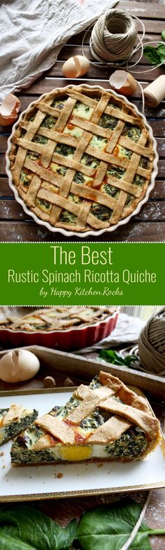 The Best Ricotta Spinach Quiche