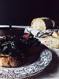 the black kale bruschetta recipe & Italian cribs