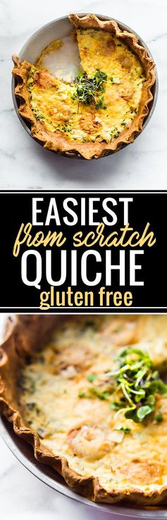 The Easiest Made From Scratch Quiche (Gluten Free