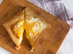 The Grilled Cheese Eggsplosion (Grilled Cheese With Fried Eggs Cooked Into the Bread