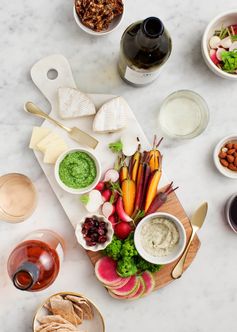 The Prettiest Spring Veggie Party Platter