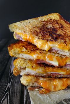 Thick & Creamy Tomato Basil Soup with Prosciutto, Apple & Gruyere Grilled Cheese