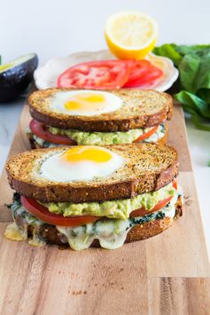 Three Greens Breakfast Sandwich with Fancy Guacamole