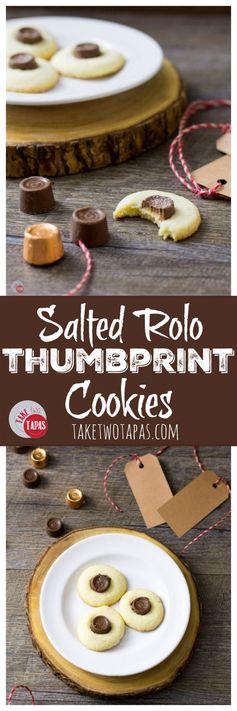 Thumbprint Cookies with Salted Rolo Candy