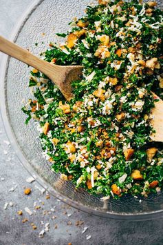 Toasted Bread and Parmesan Kale Salad