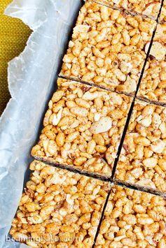 Toasted Coconut Almond Rice Crispy Treats (Vegan, Gluten Free, Dairy Free