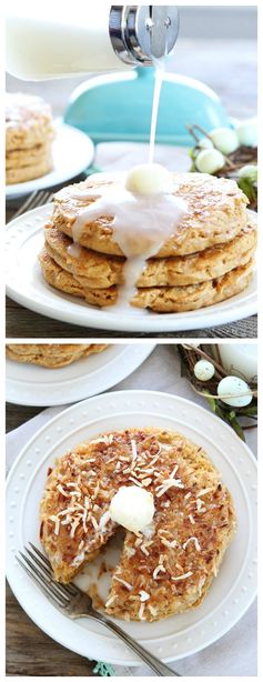 Toasted Coconut Pancakes