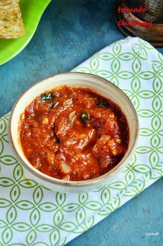 Tomato chutney recipe with tamarind | red tomato chutney