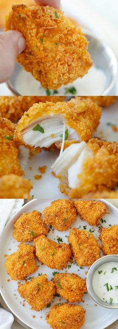 Tortilla Chip-crusted Chicken Bites