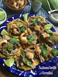 Tostones with Carnitas