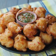 Trinidad Salt Cod Fritters with Pepper Sauce