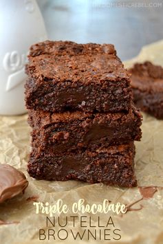 Triple Chocolate Nutella Brownies