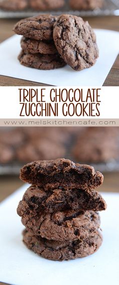 Triple Chocolate Zucchini Cookies